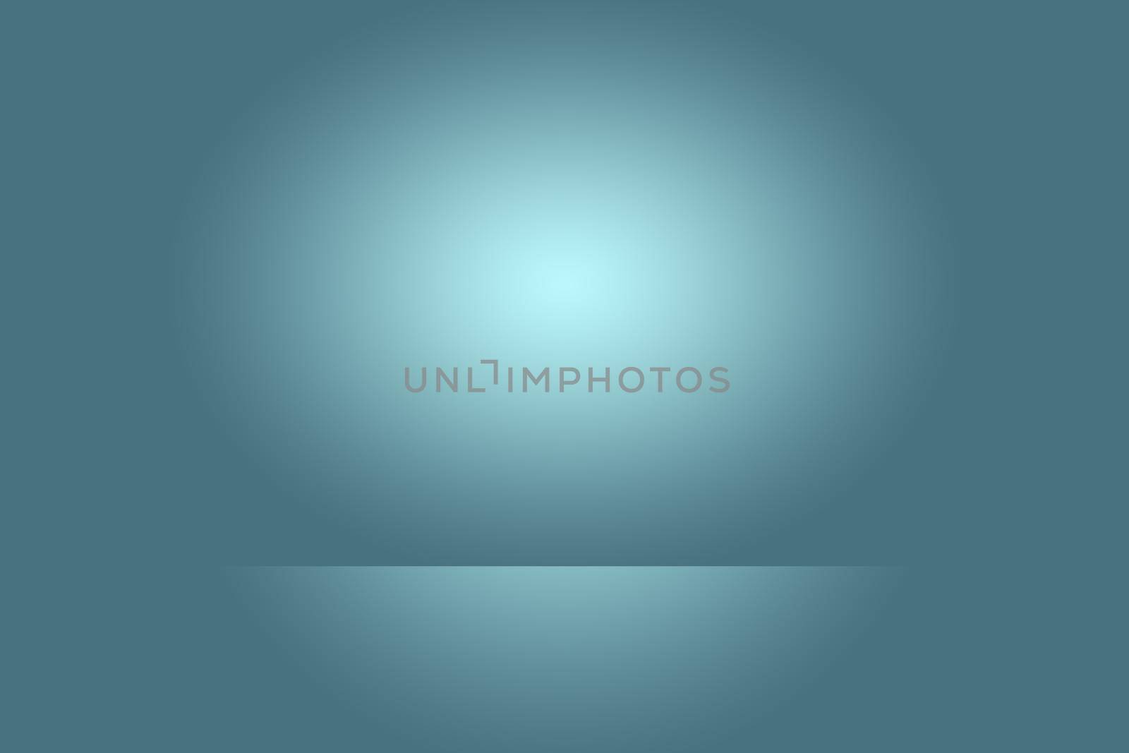 Abstract studio background texture of light blue and gray gradient wall, flat floor. for product