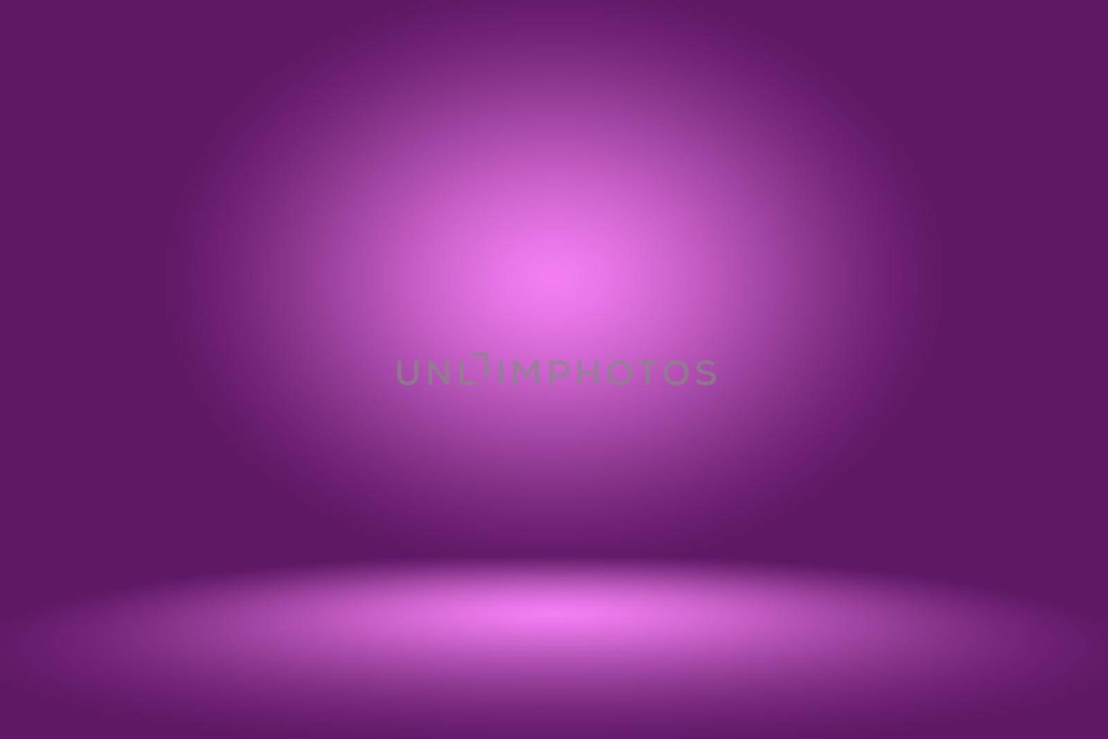 Studio Background Concept - Dark Gradient purple studio room background for product