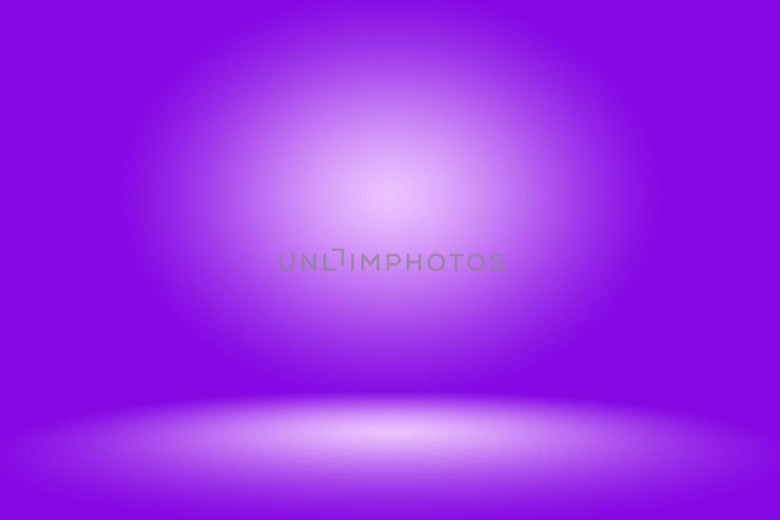 Studio Background Concept - Dark Gradient purple studio room background for product. by Benzoix