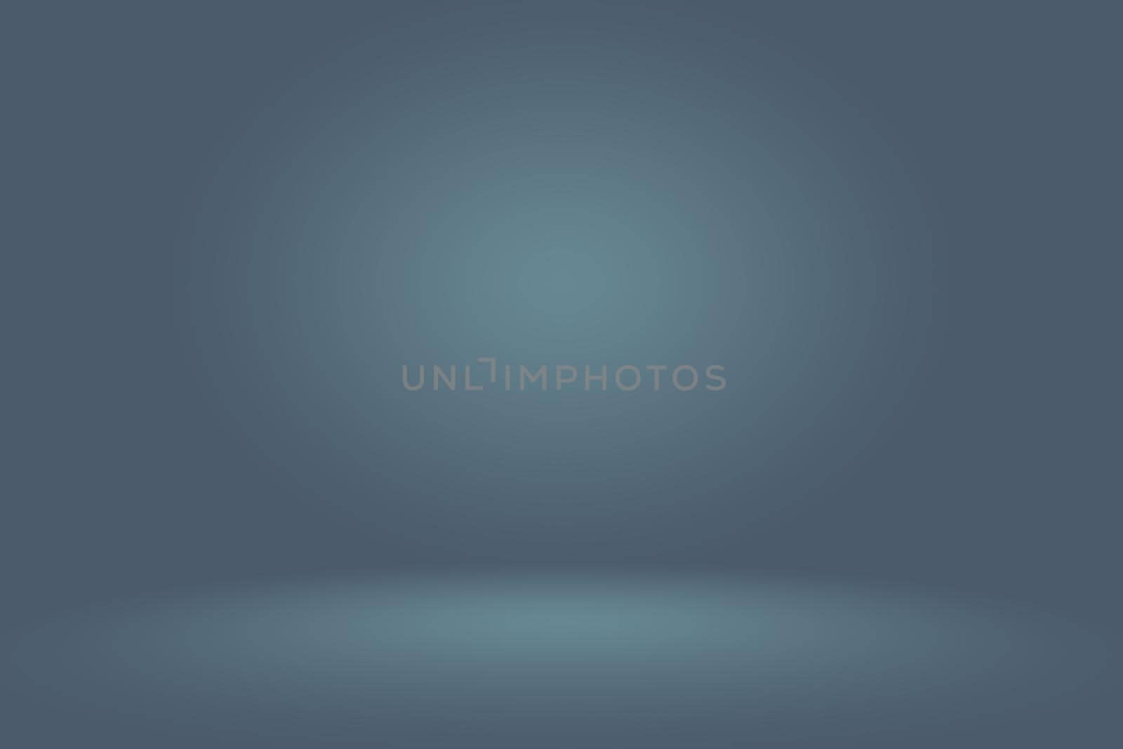 Gradient Blue abstract background. Smooth Dark blue with Black vignette Studio