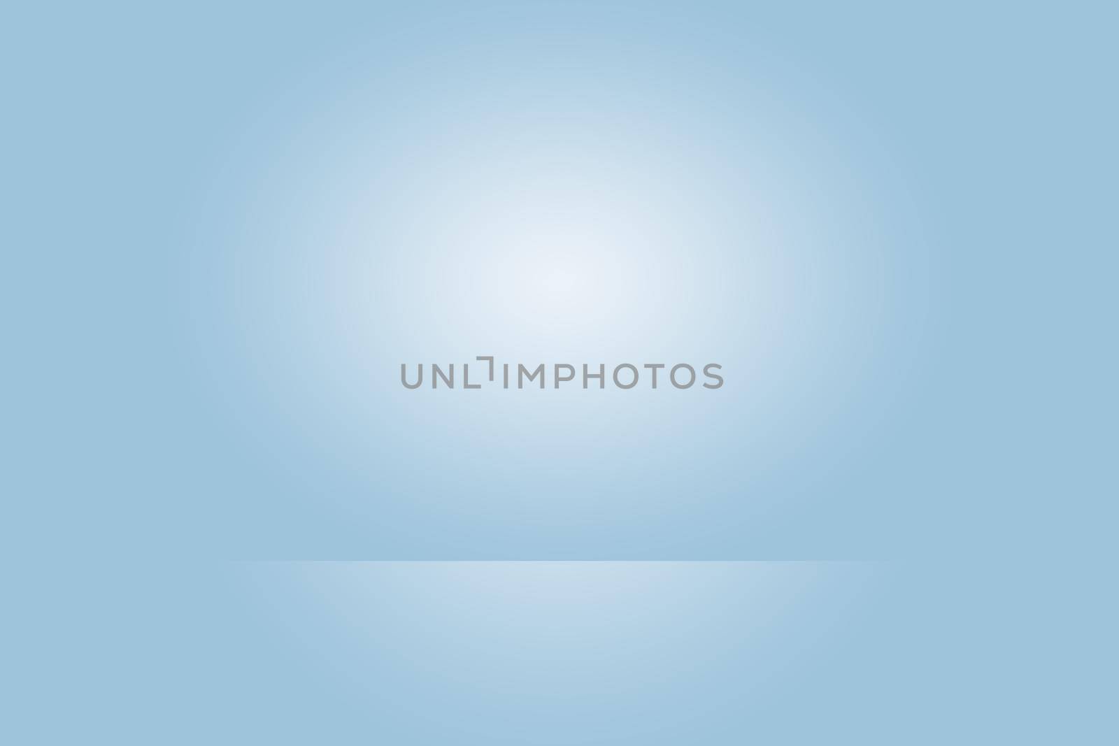 Abstract studio background texture of light blue and gray gradient wall, flat floor. for product