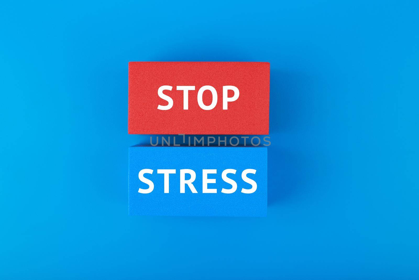 Stop stress concept in blue and red colors by Senorina_Irina