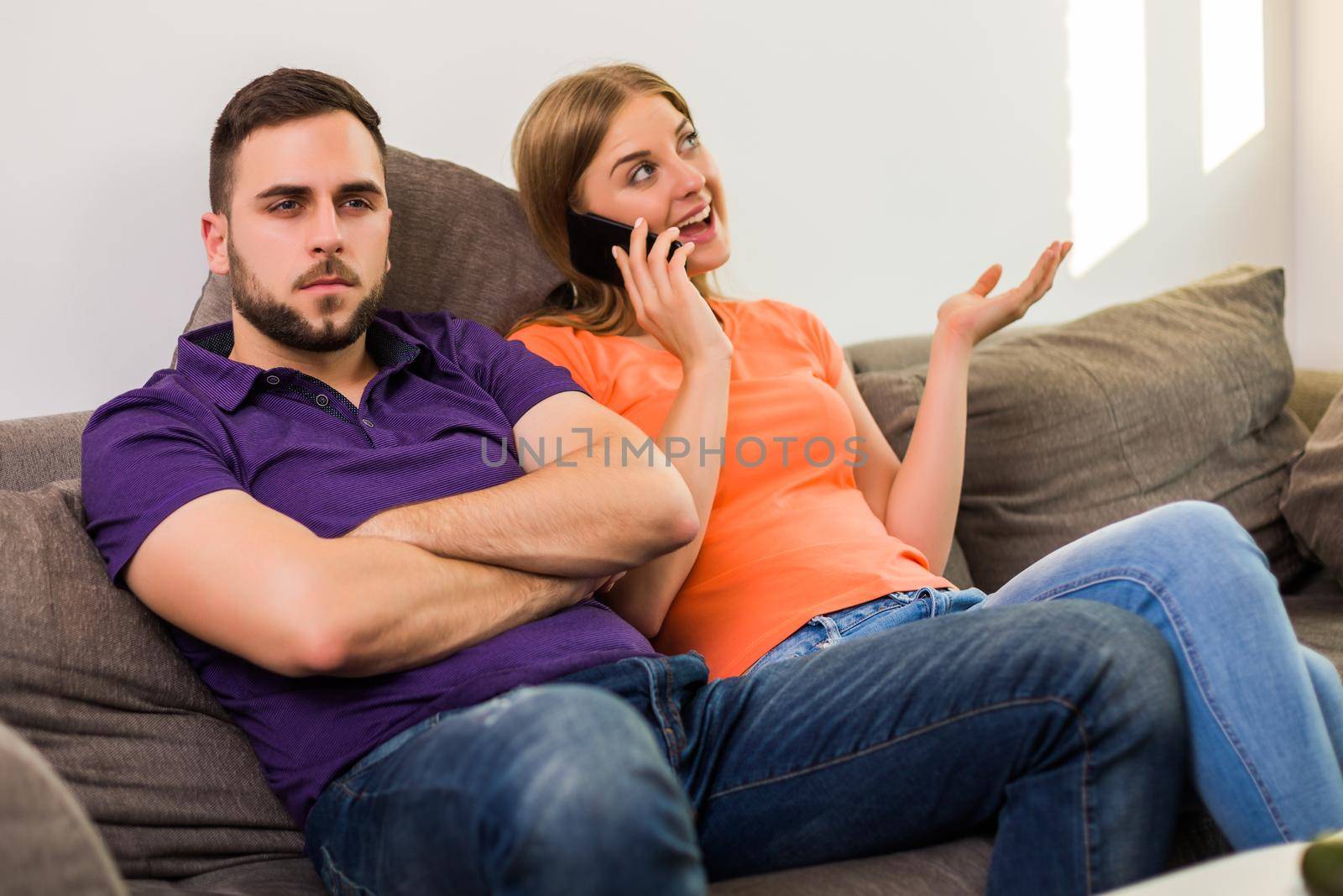 Angry wife and husband are having conflict by Bazdar
