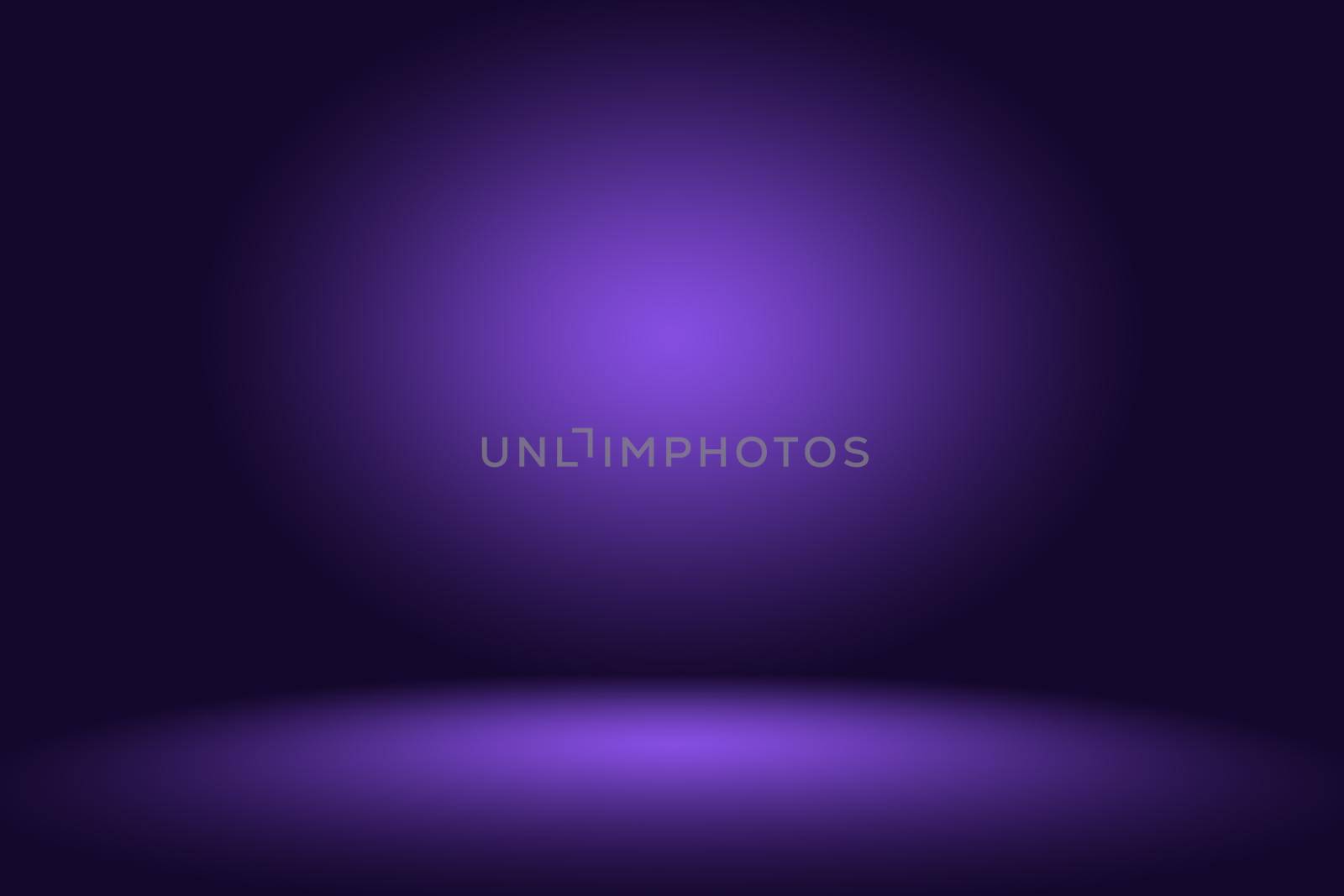 Studio Background Concept - Dark Gradient purple studio room background for product. by Benzoix