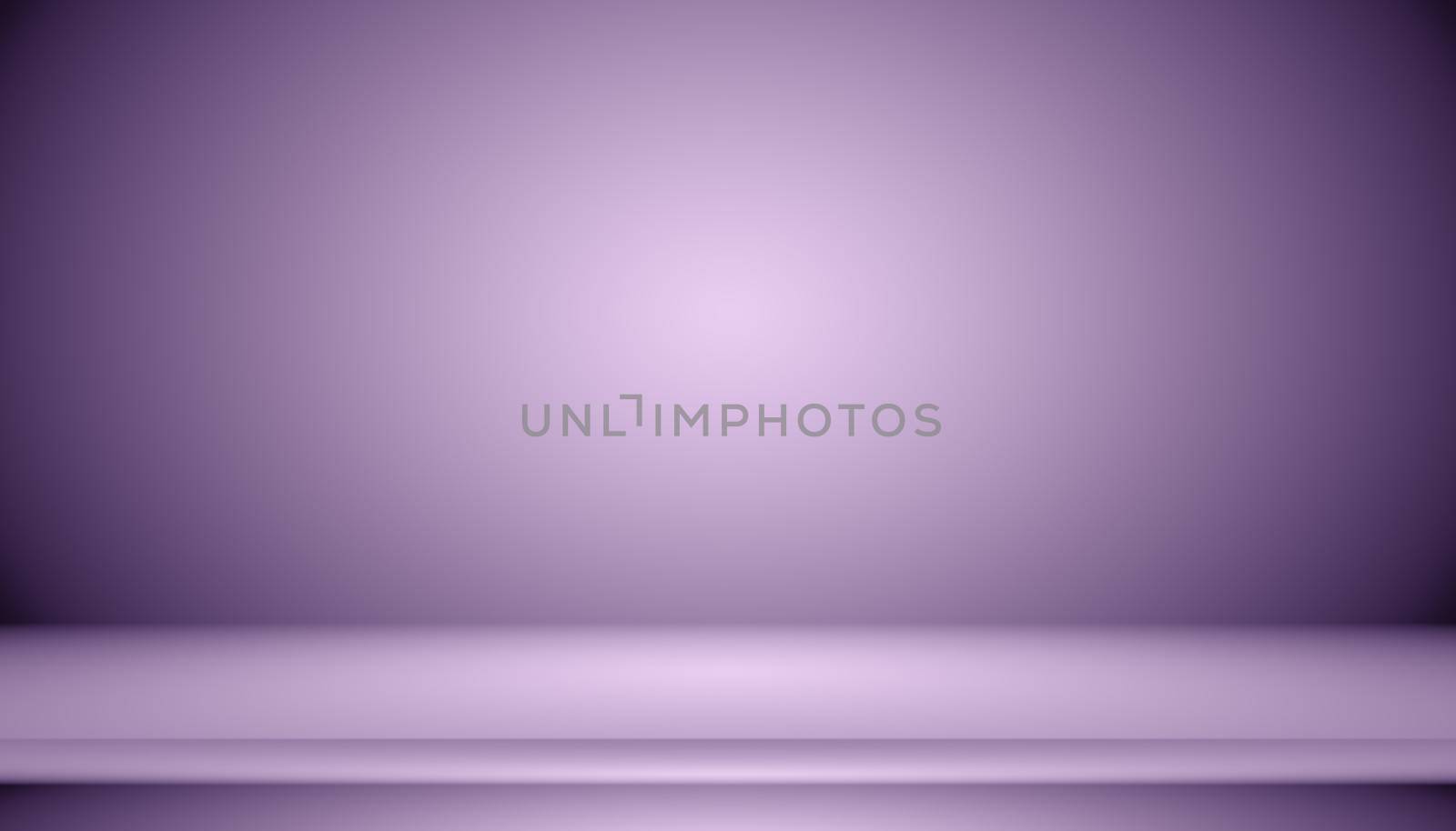 Studio Background Concept - Dark Gradient purple studio room background for product. by Benzoix