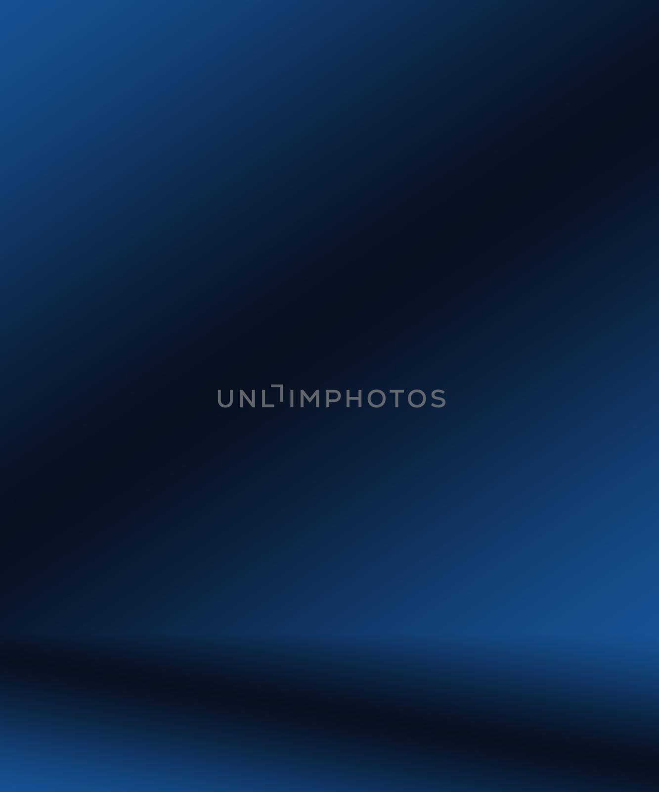 Gradient Blue abstract background. Smooth Dark blue with Black vignette Studio.