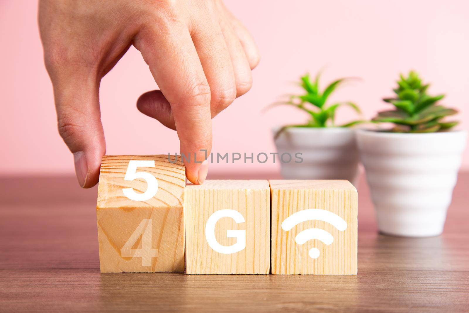 5G (5th Generation) network connecting technology future global.  by tehcheesiong