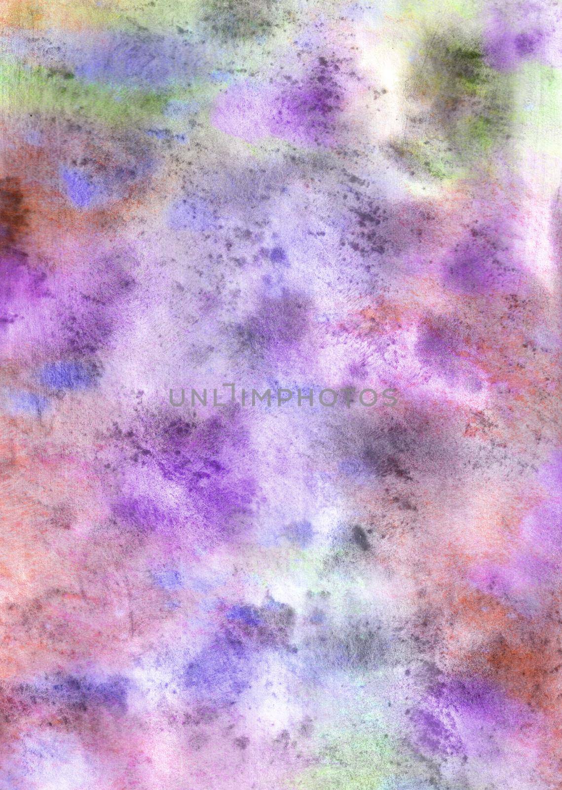 Color abstract watercolor background with texture effect and smooth transitions in different colors. Stock illustration for posters, postcards, banners and creative design.
