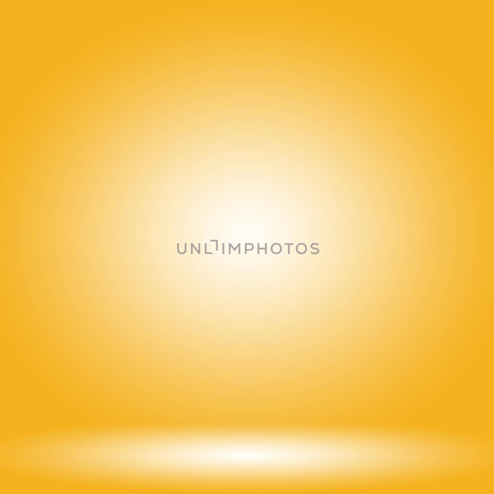 Abstract solid of shining yellow gradient studio wall room background