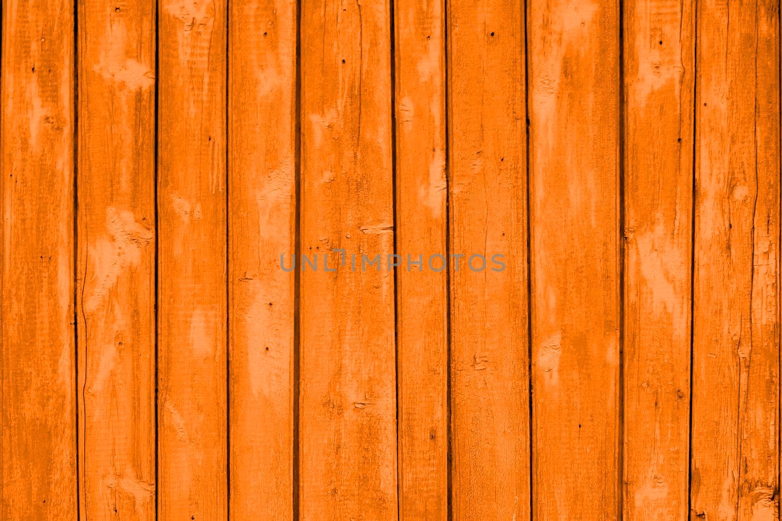 Orange boards vertical old paint background. Copy space. by Essffes