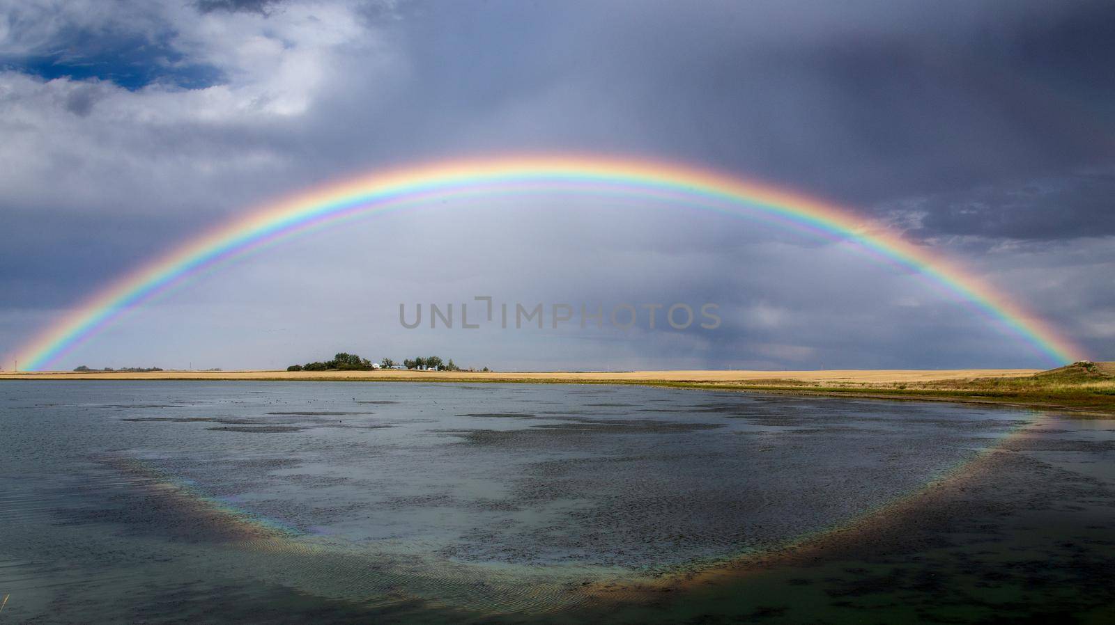 Prairie Rainbow in Saskatchewan Canada Beautiful Scene