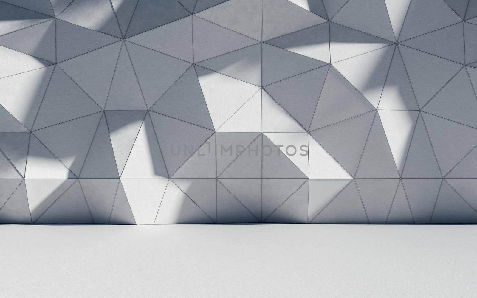 Abstract geometric architecture, 3d rendering. Computer digital drawing.