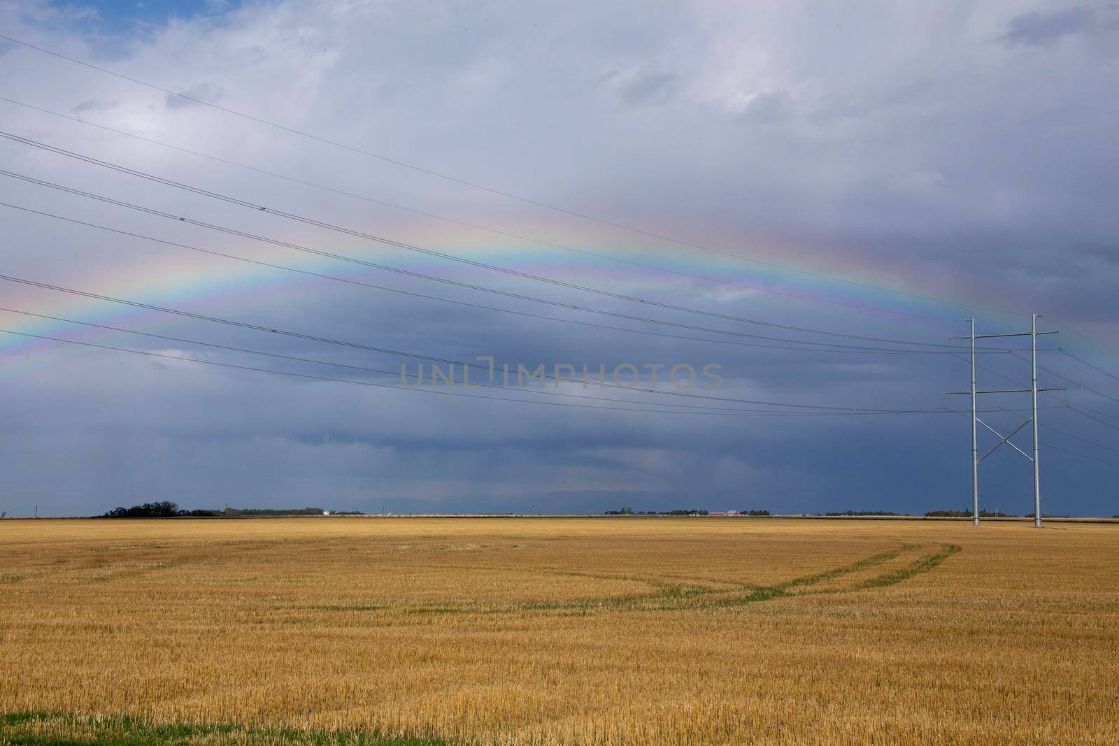 Prairie Rainbow in Saskatchewan Canada Beautiful Scene