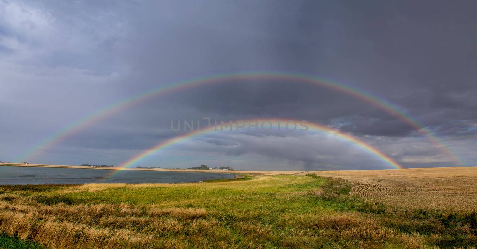 Prairie Rainbow in Saskatchewan Canada Beautiful Scene