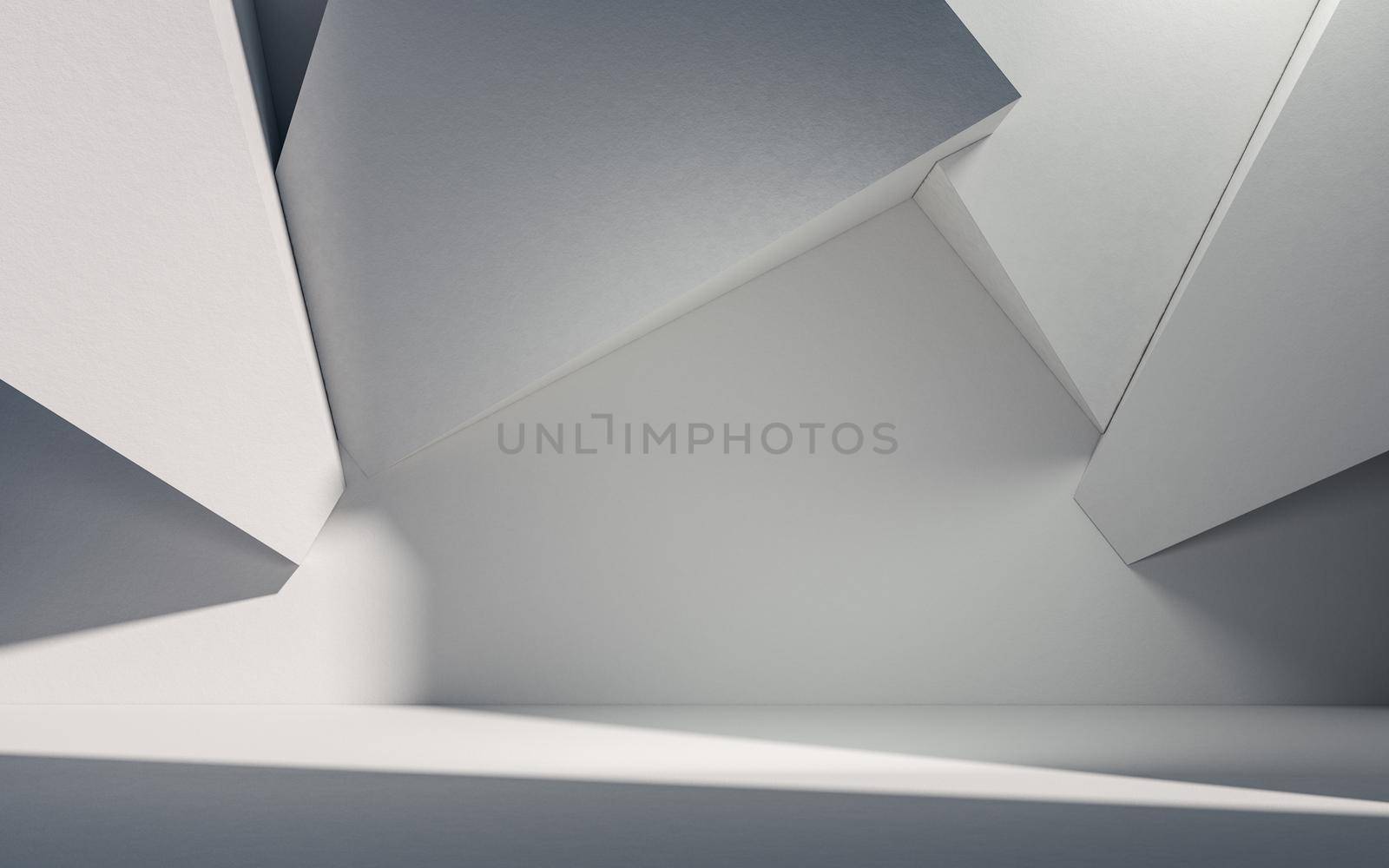 Abstract geometric architecture, 3d rendering. by vinkfan