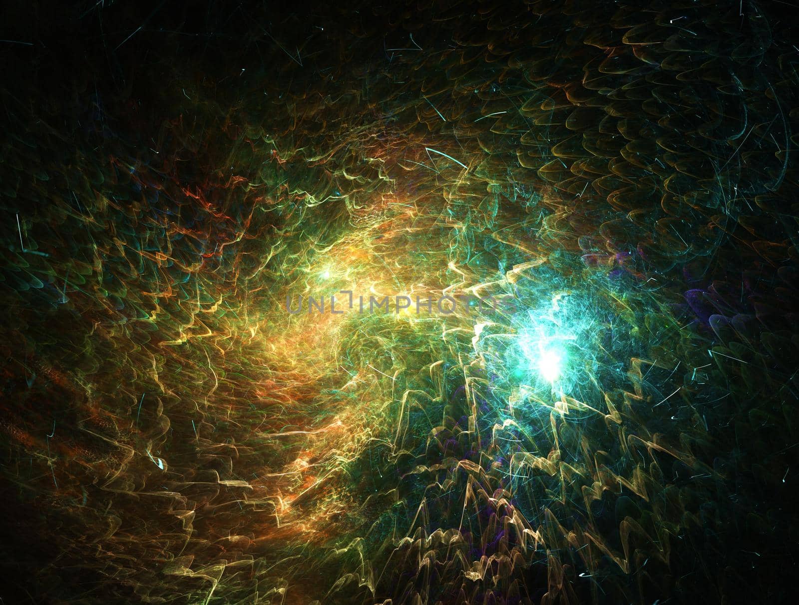 Imaginatory lush fractal texture image abstract background