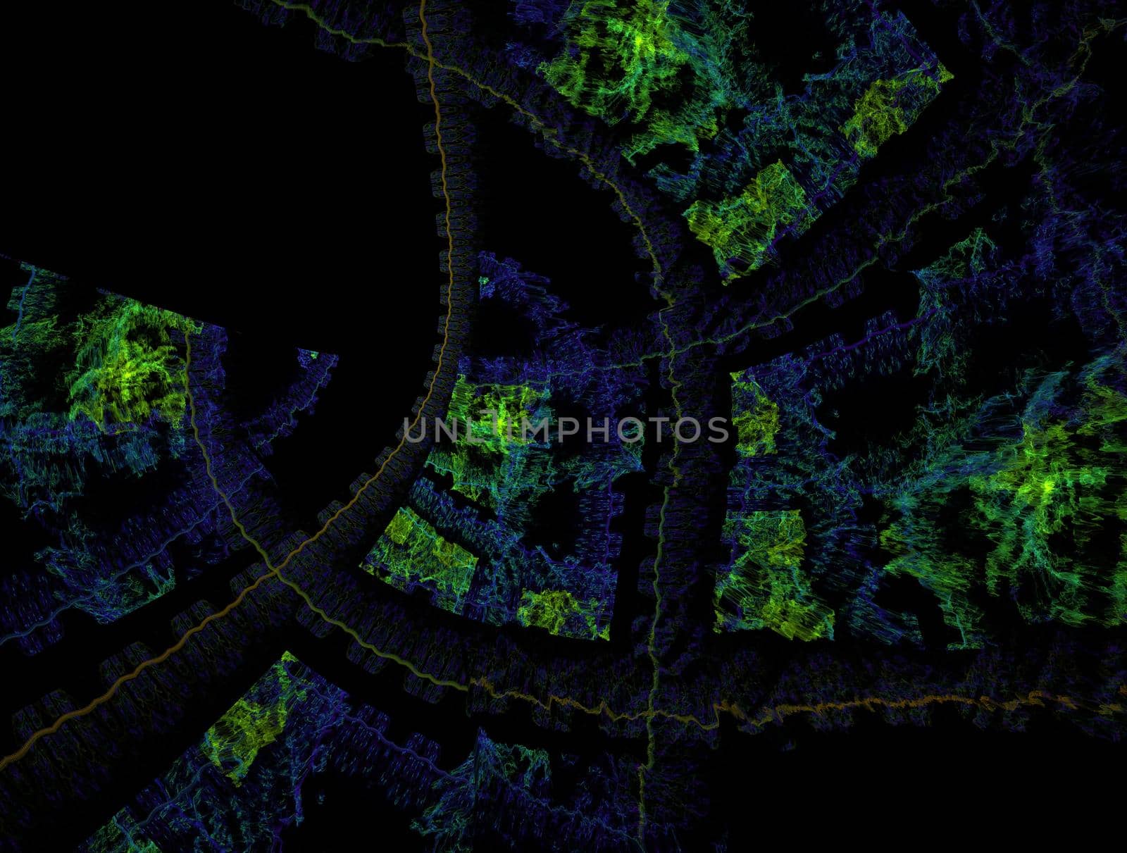 Imaginatory lush fractal texture image abstract background