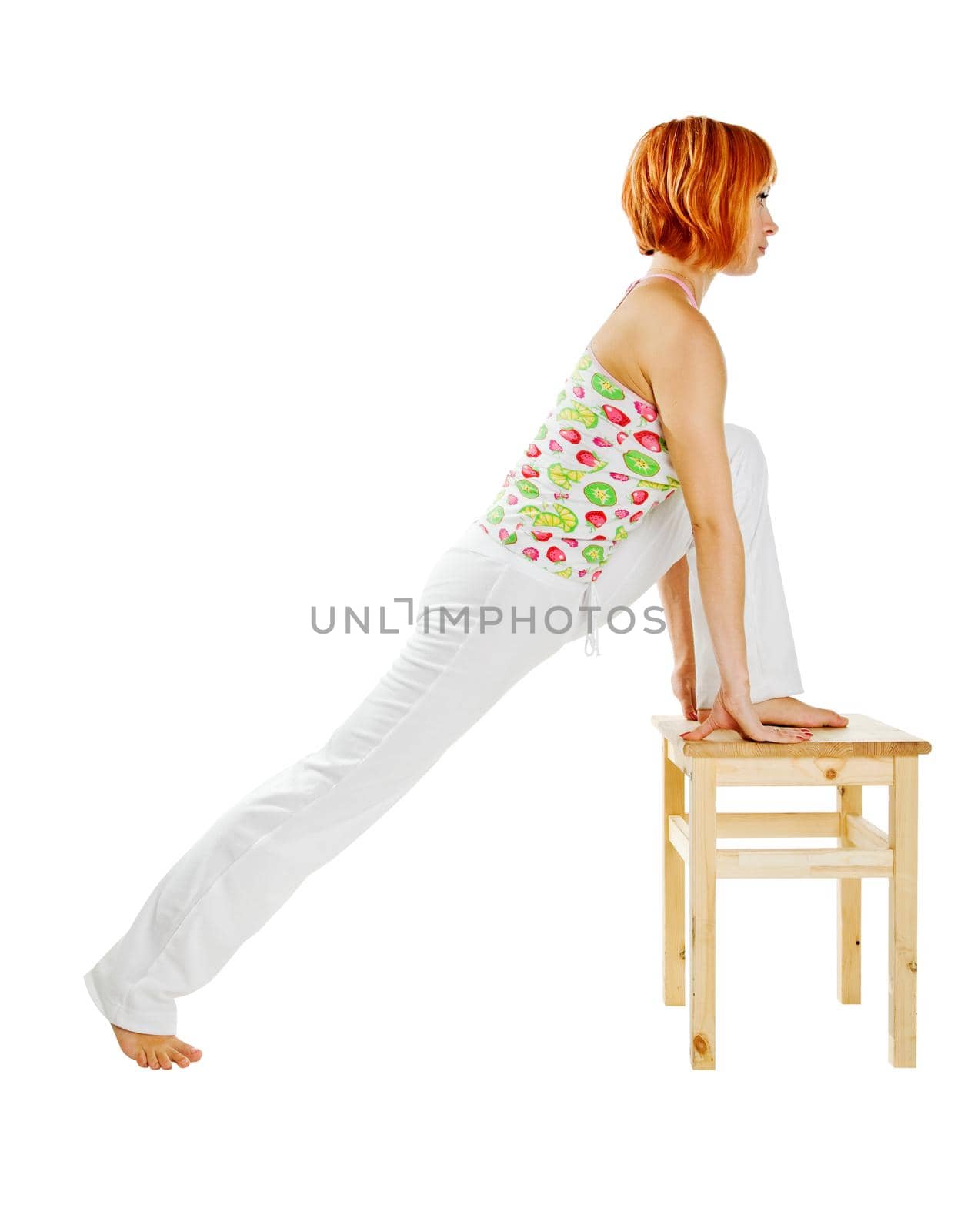 sportswoman isolated