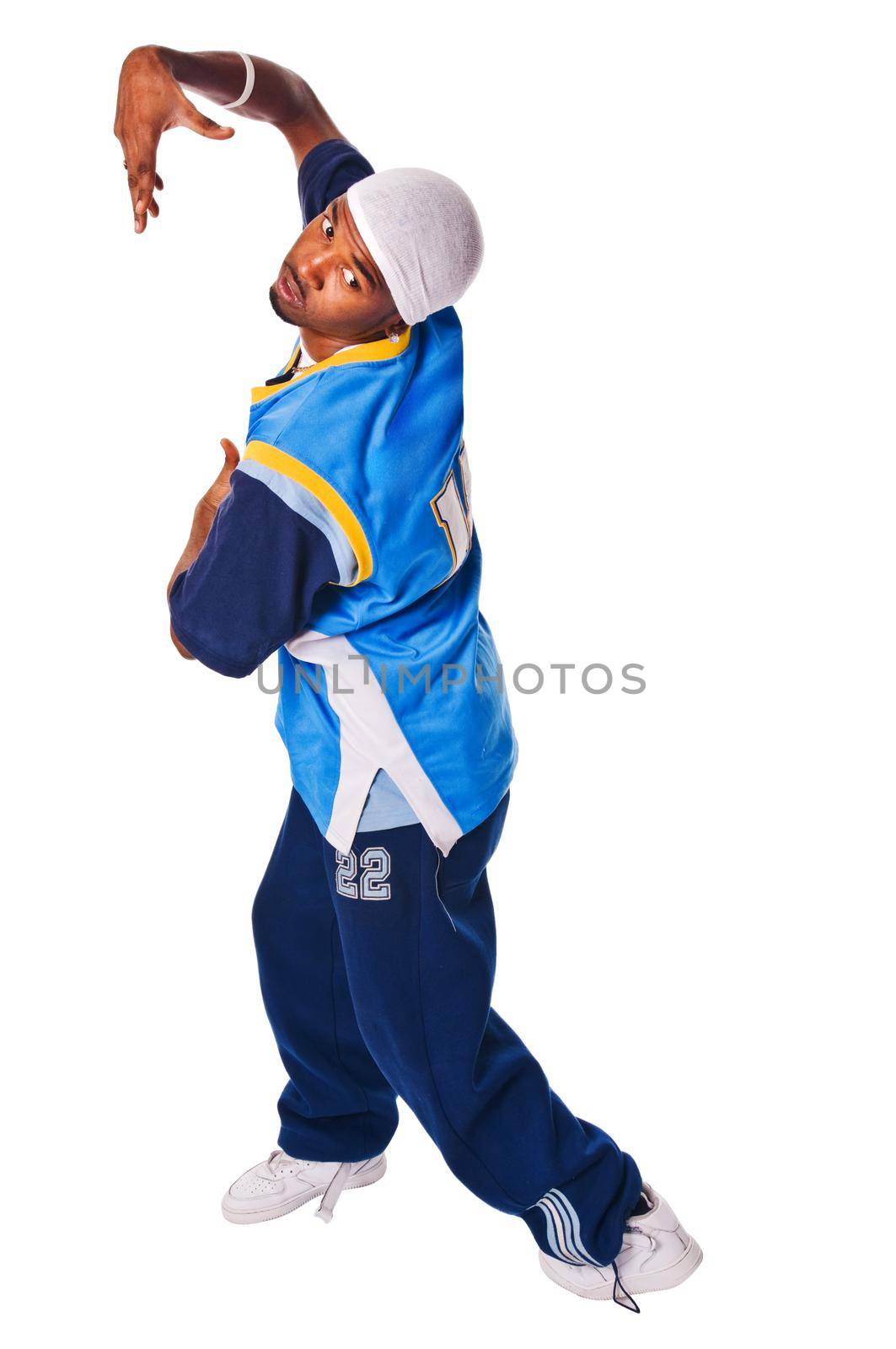 African American isolated on white