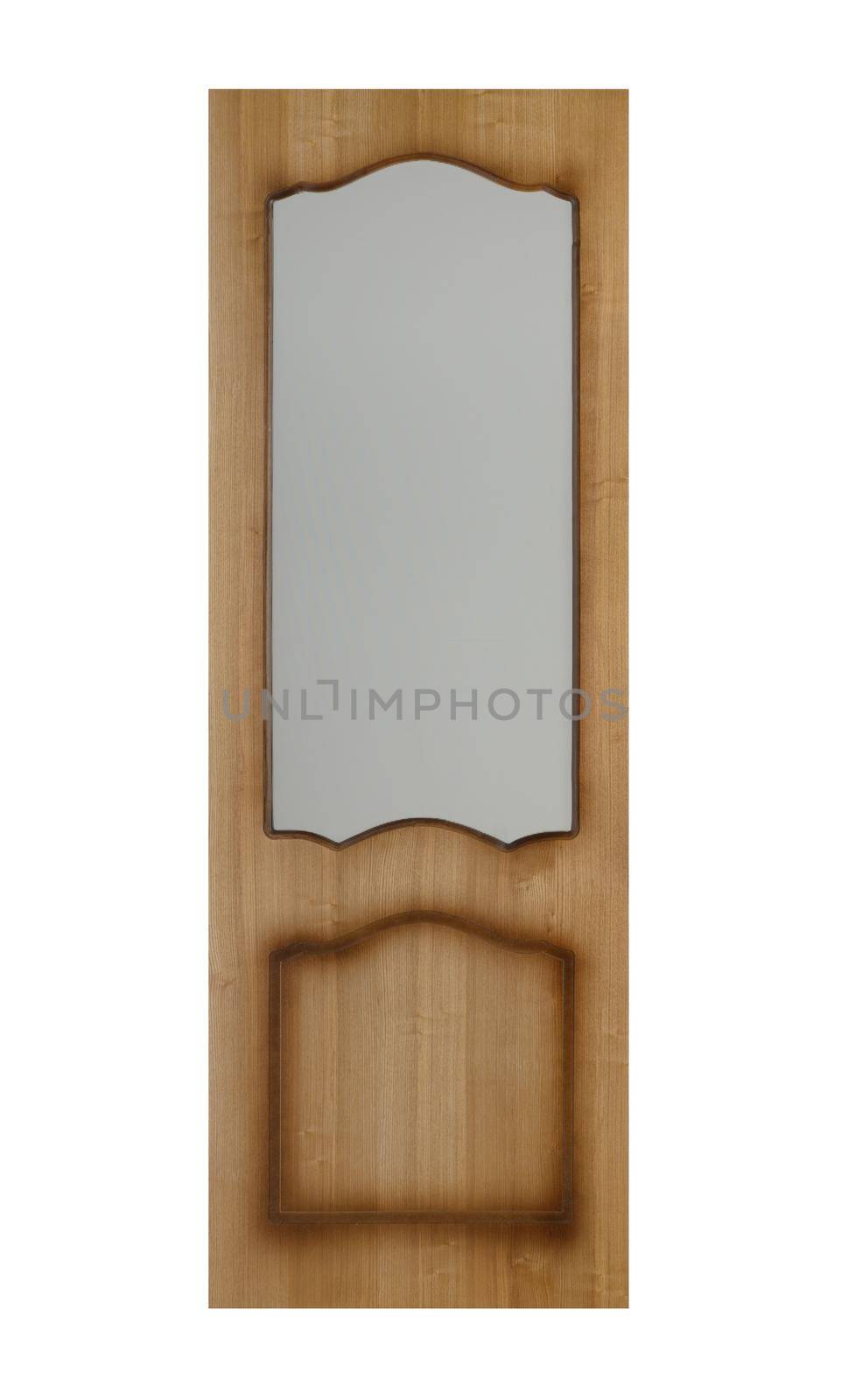 Common house interior door isolated on white background