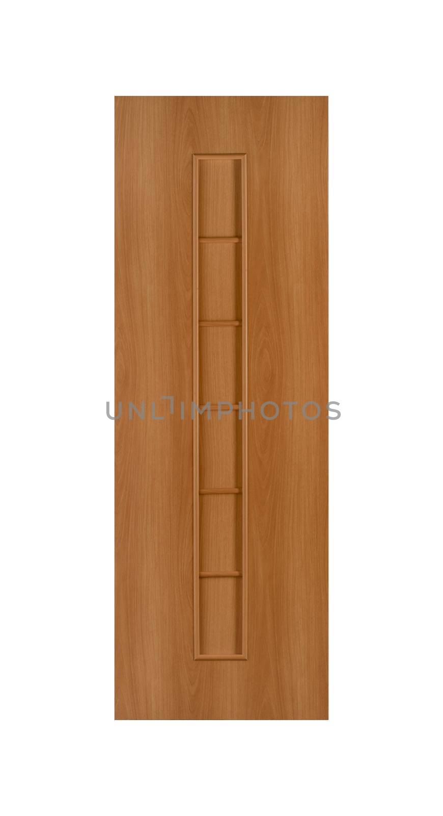 Common house interior door isolated on white background