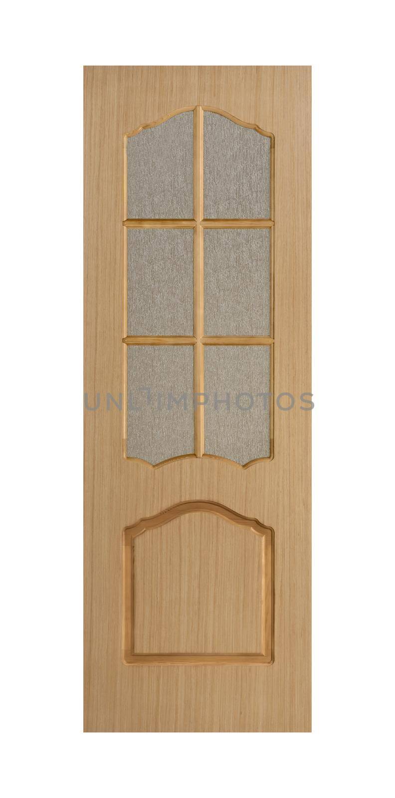 Common house interior door isolated on white background