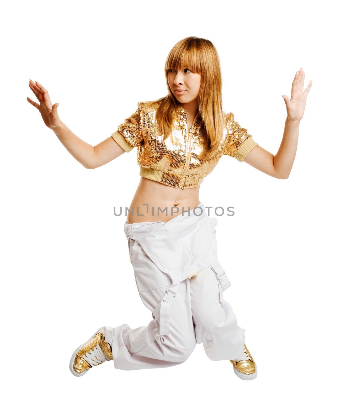 Beautiful dancer isolated