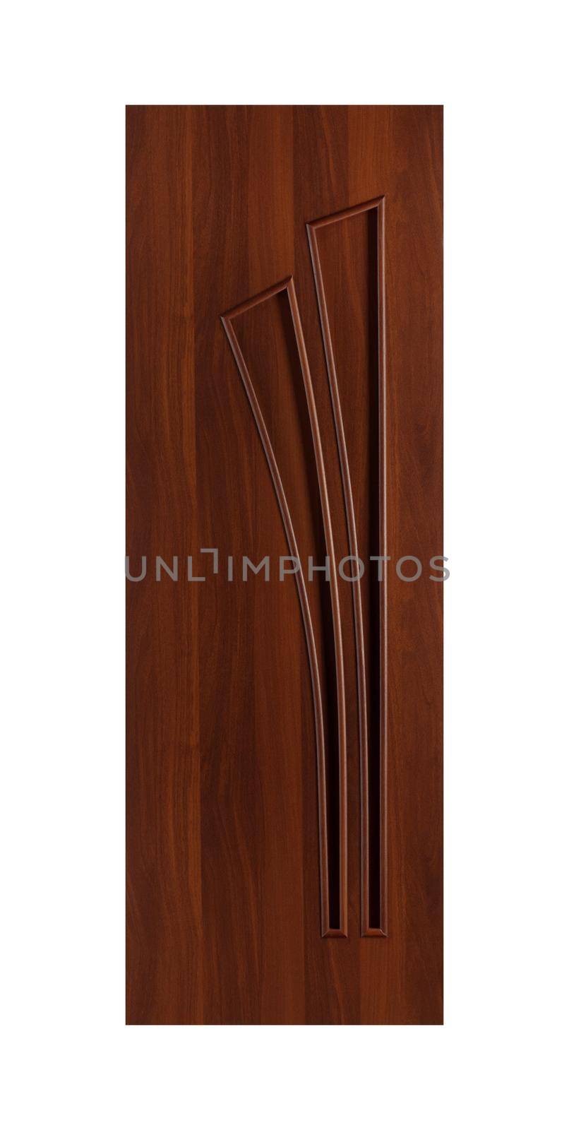 Common house interior door isolated on white background
