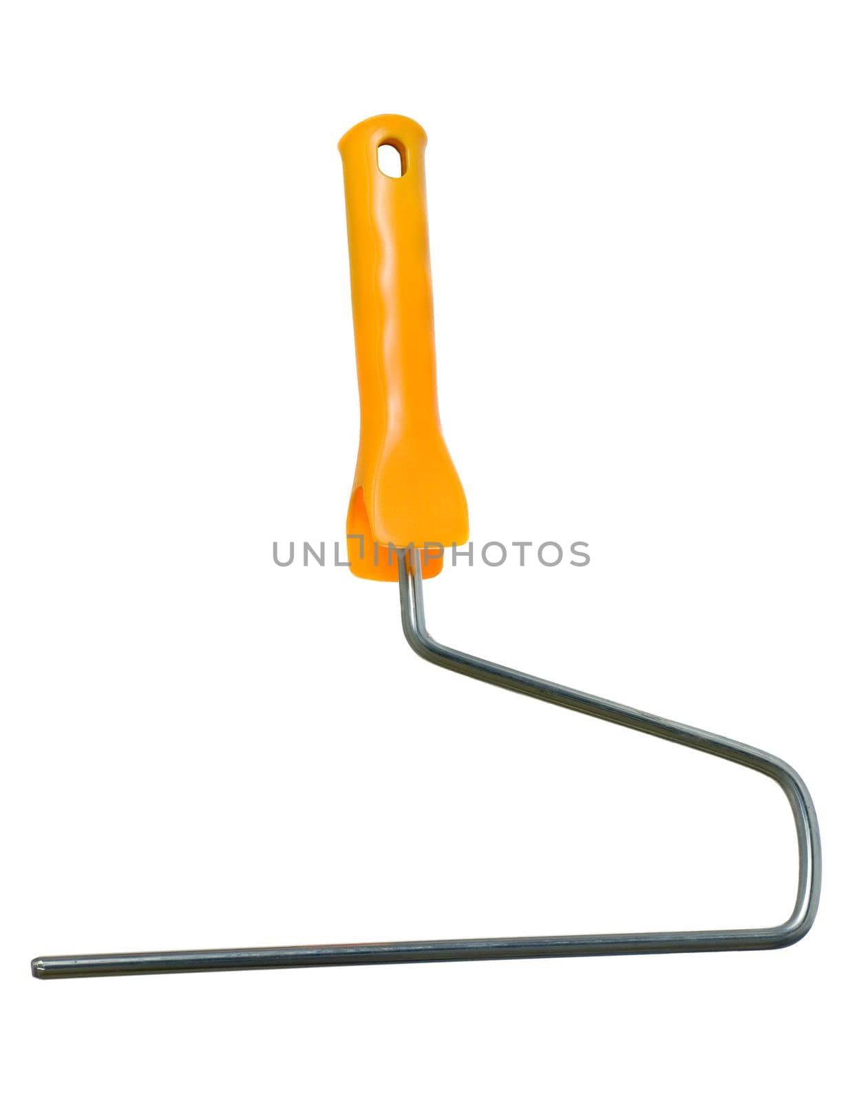 Paint roller without a roll isolated on white
