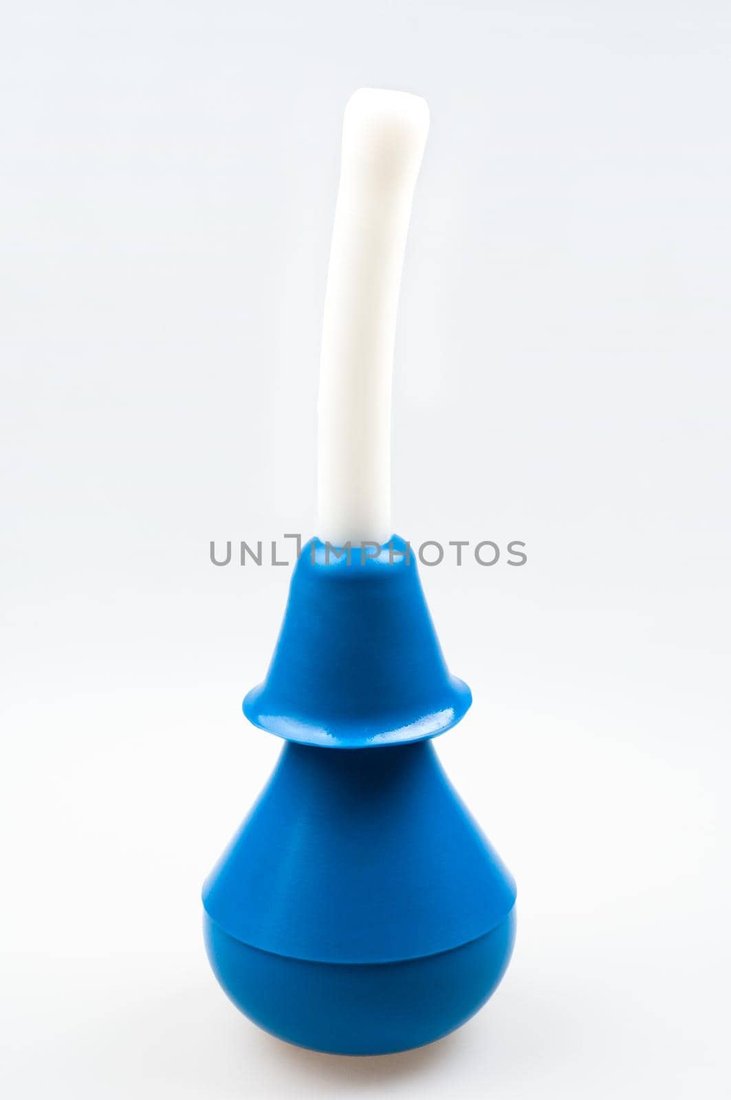 Enema (clyster) on white background with soft shadow