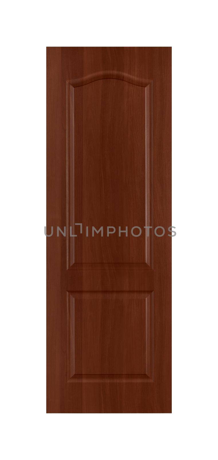 Common house interior door isolated on white background