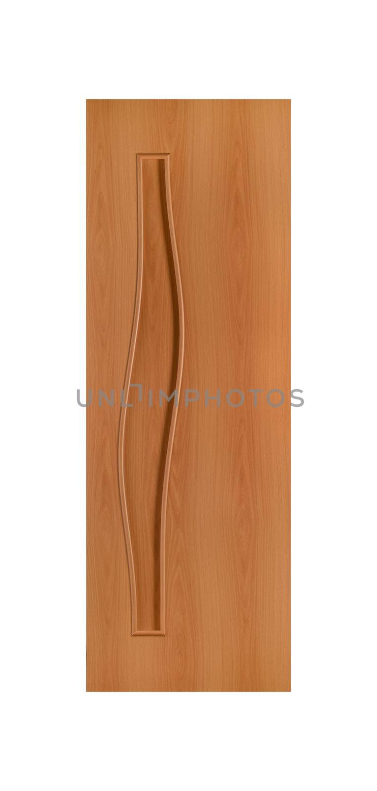 Common house interior door isolated on white background