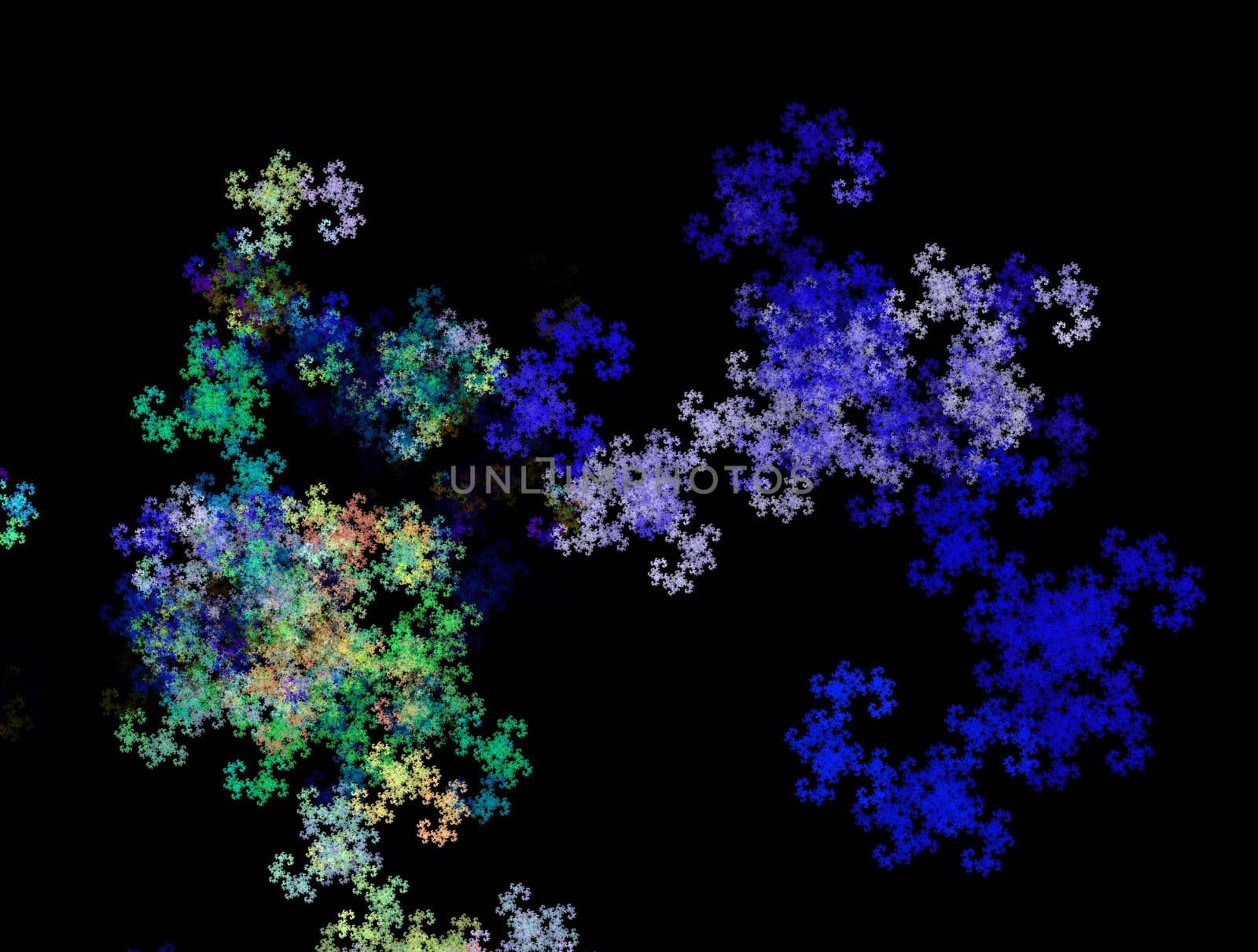 Imaginatory lush fractal texture image abstract background