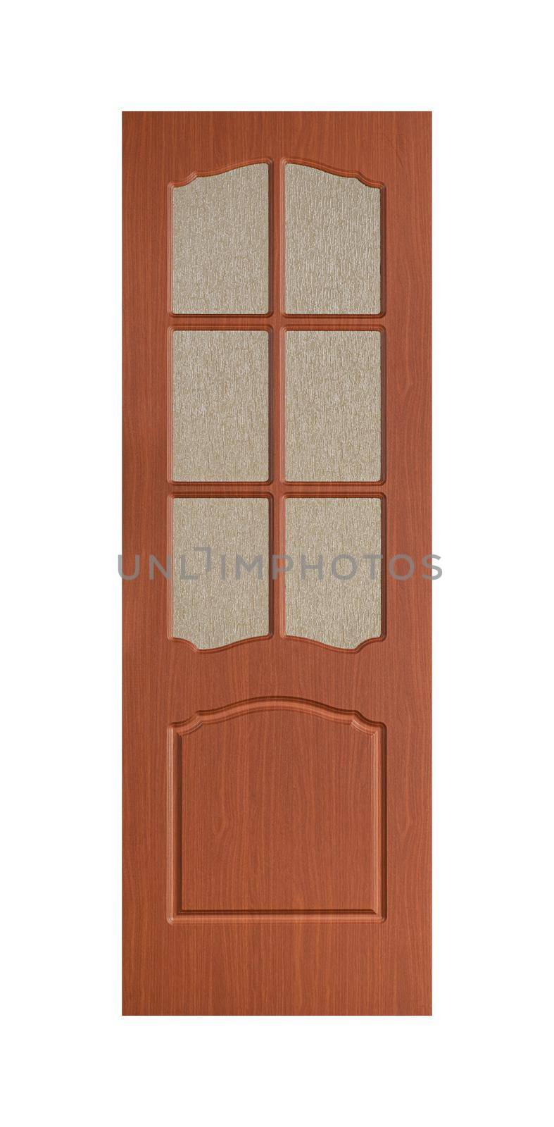 Common house interior door isolated on white background