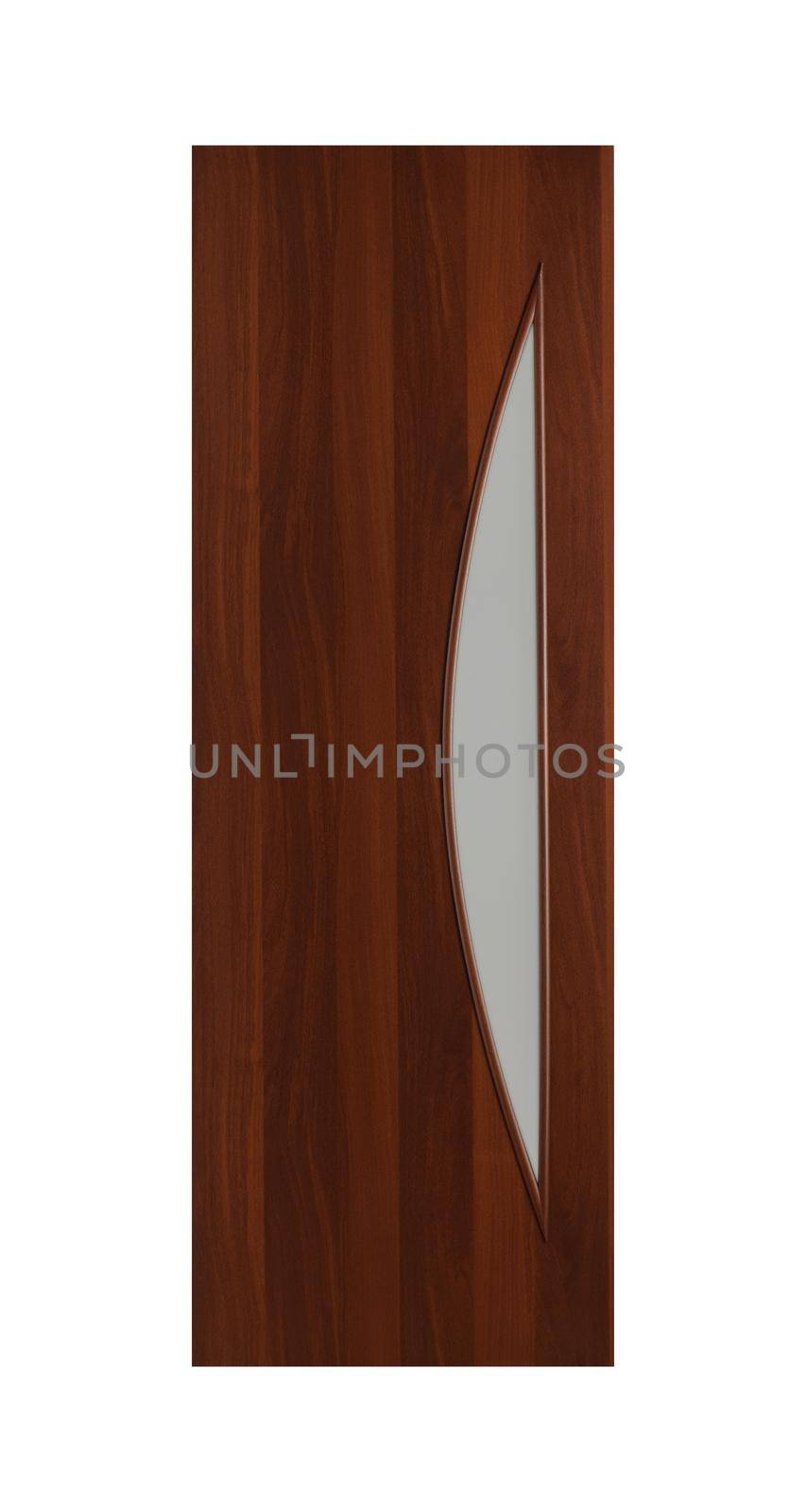 Common house interior door isolated on white background