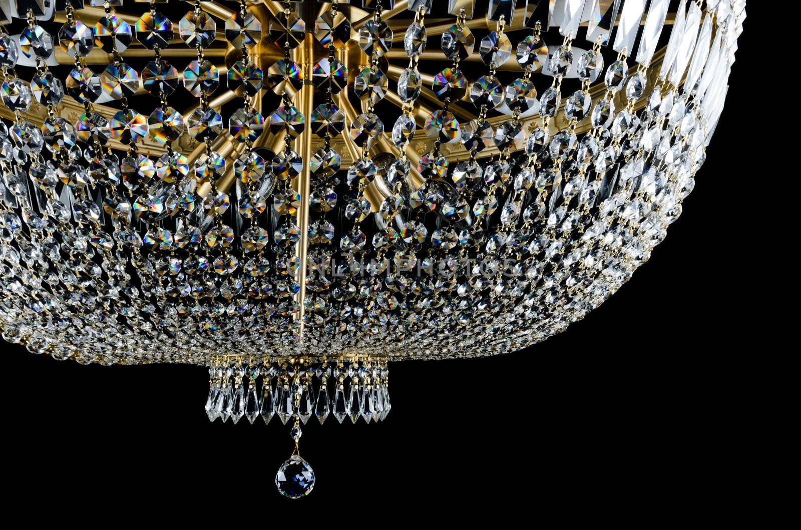 Closeup Contemporary glass chandelier by nikitabuida