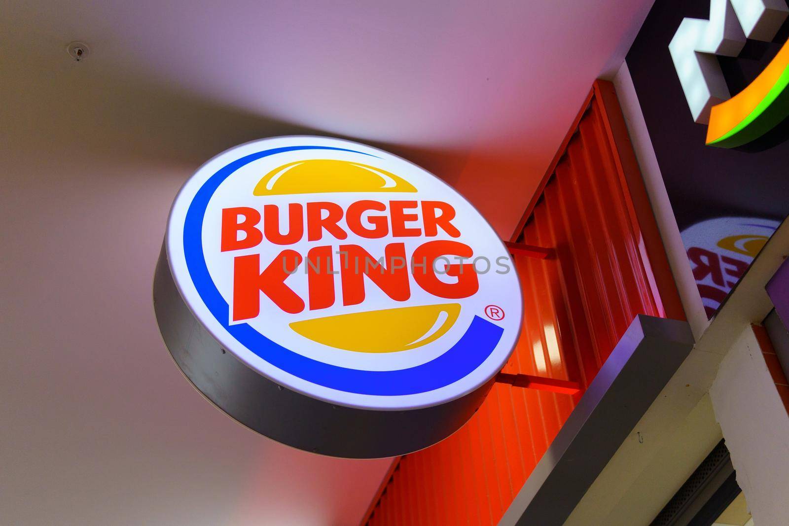 Tyumen, Russia-August 12, 2021: Fast food restaurant Burger King logo by darksoul72