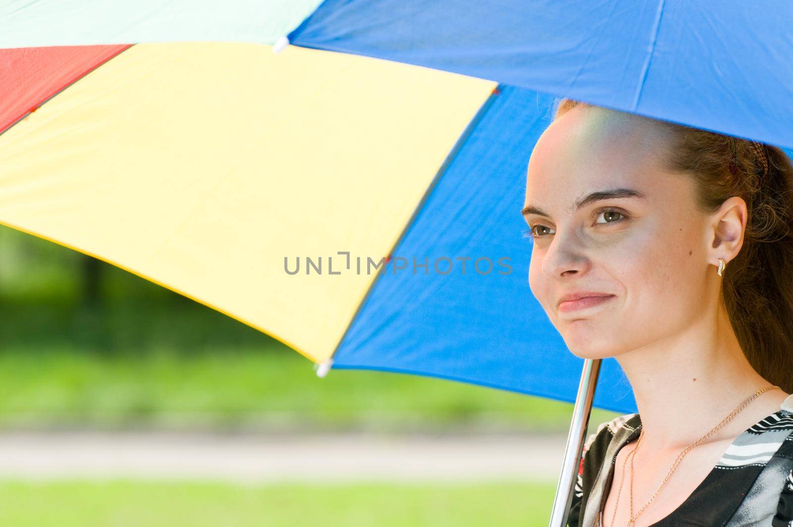 Girl with umbrella by nikitabuida