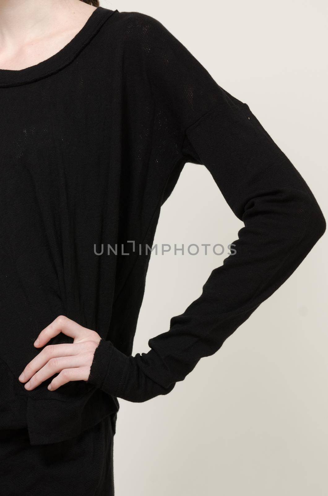 Fashion clothes display - studio shoot on plain background