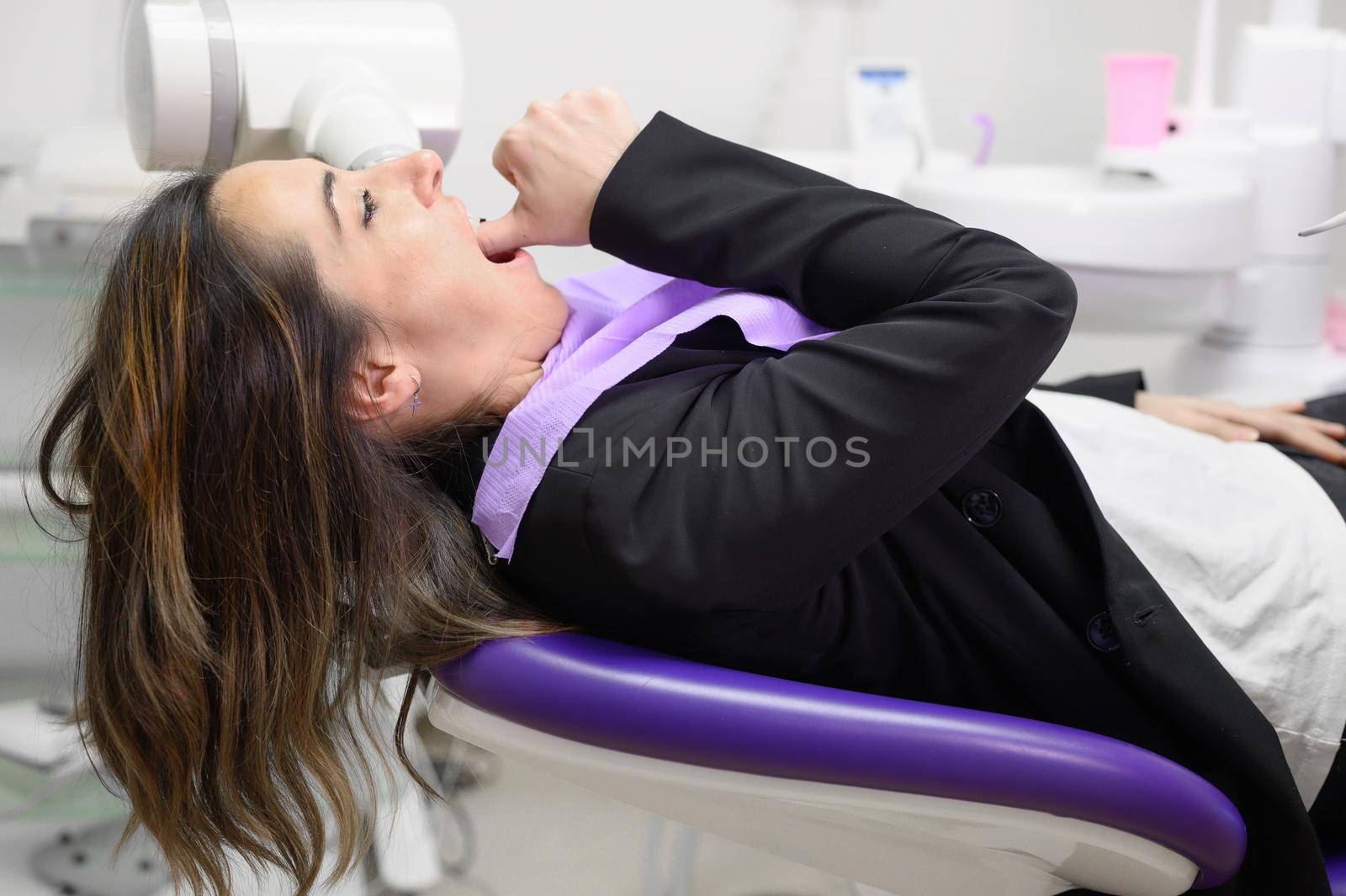 Young woman suffering from toothache. High quality photo