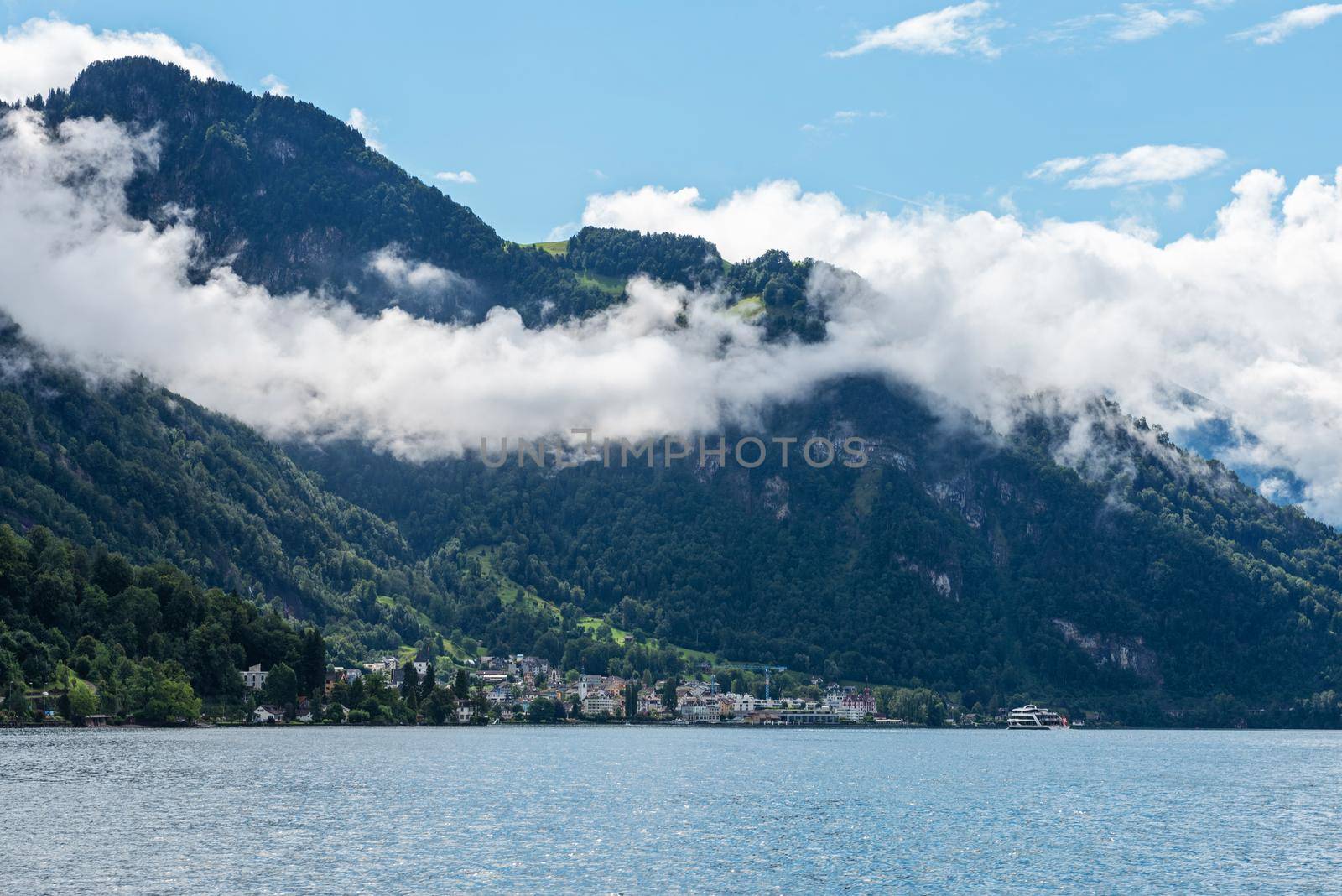 Landscape with Lake Lucerne and Alps, Switzerland by anytka