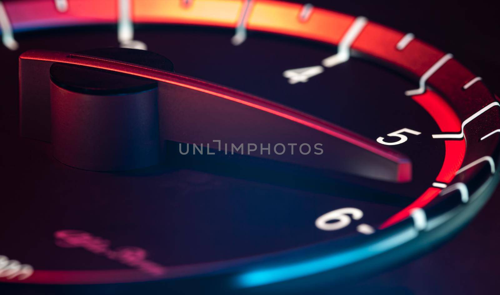 Rpm car odometer detail symbol of power and speed