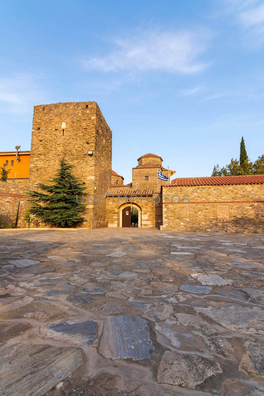 View of Orthodox Holy Monastery of Pantokrator-Tao Ntaou Penteli by ankarb