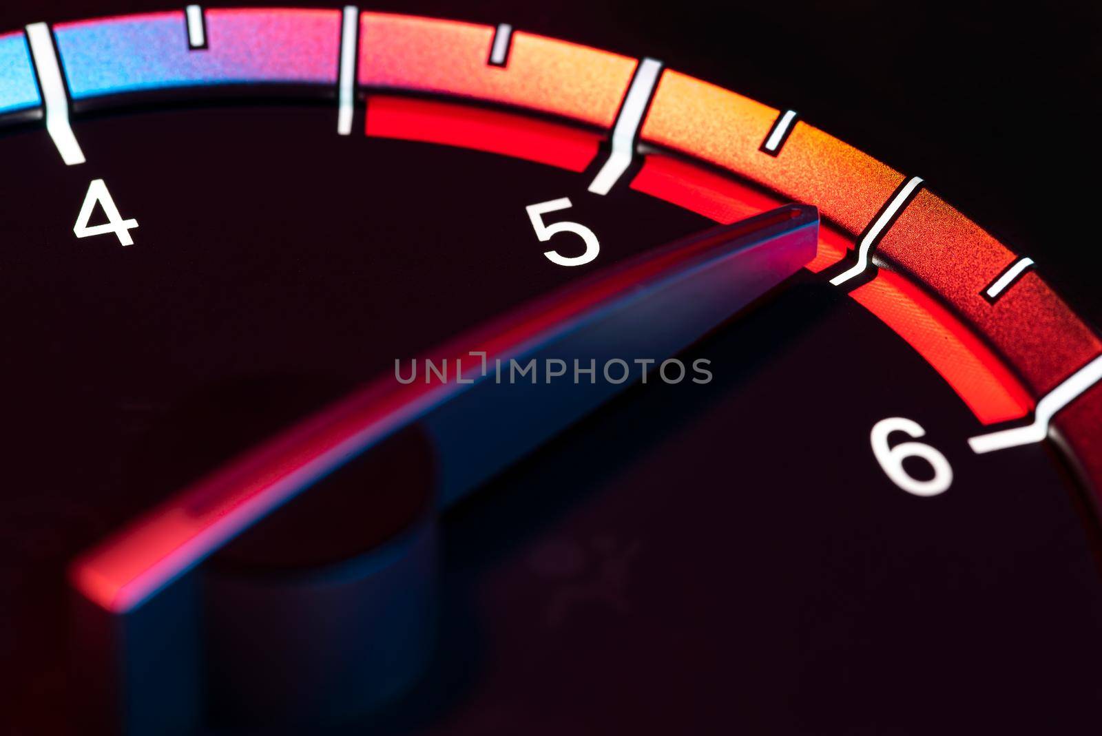 Rpm car odometer detail symbol of power and speed