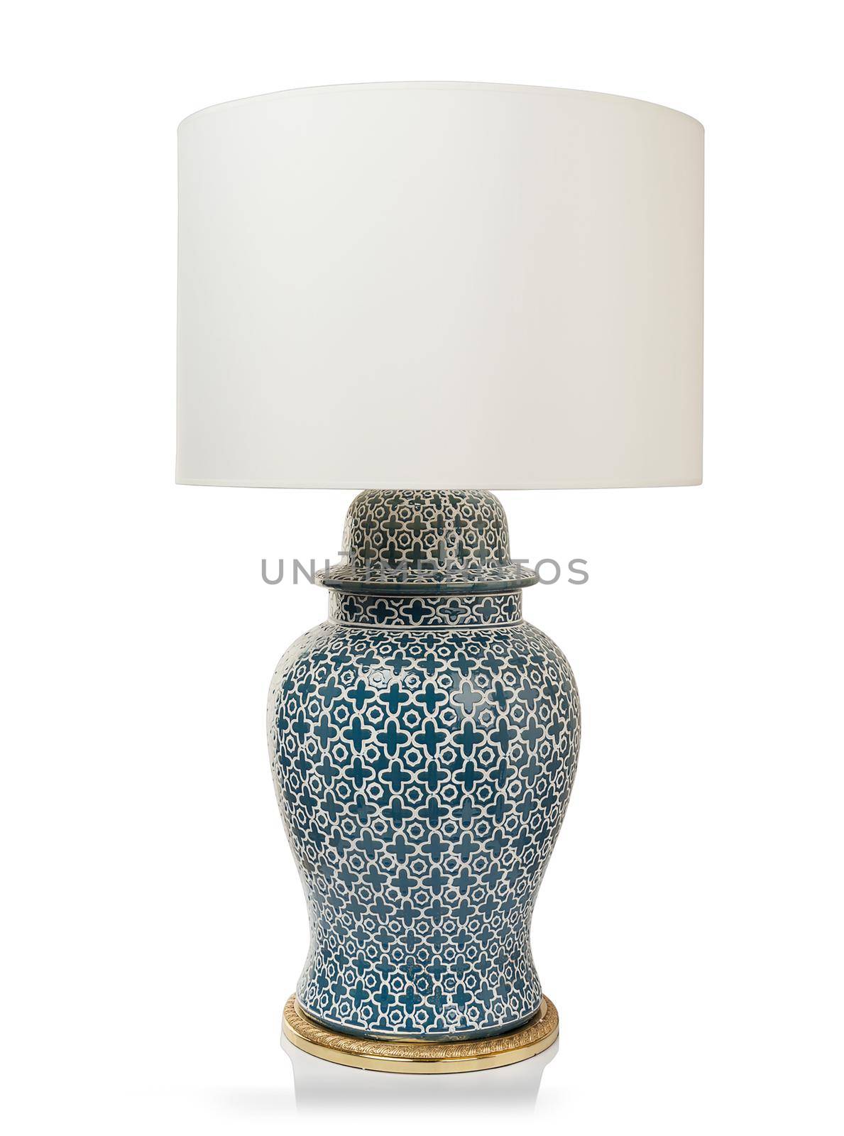 Modern luxury table lamp isolated on white background