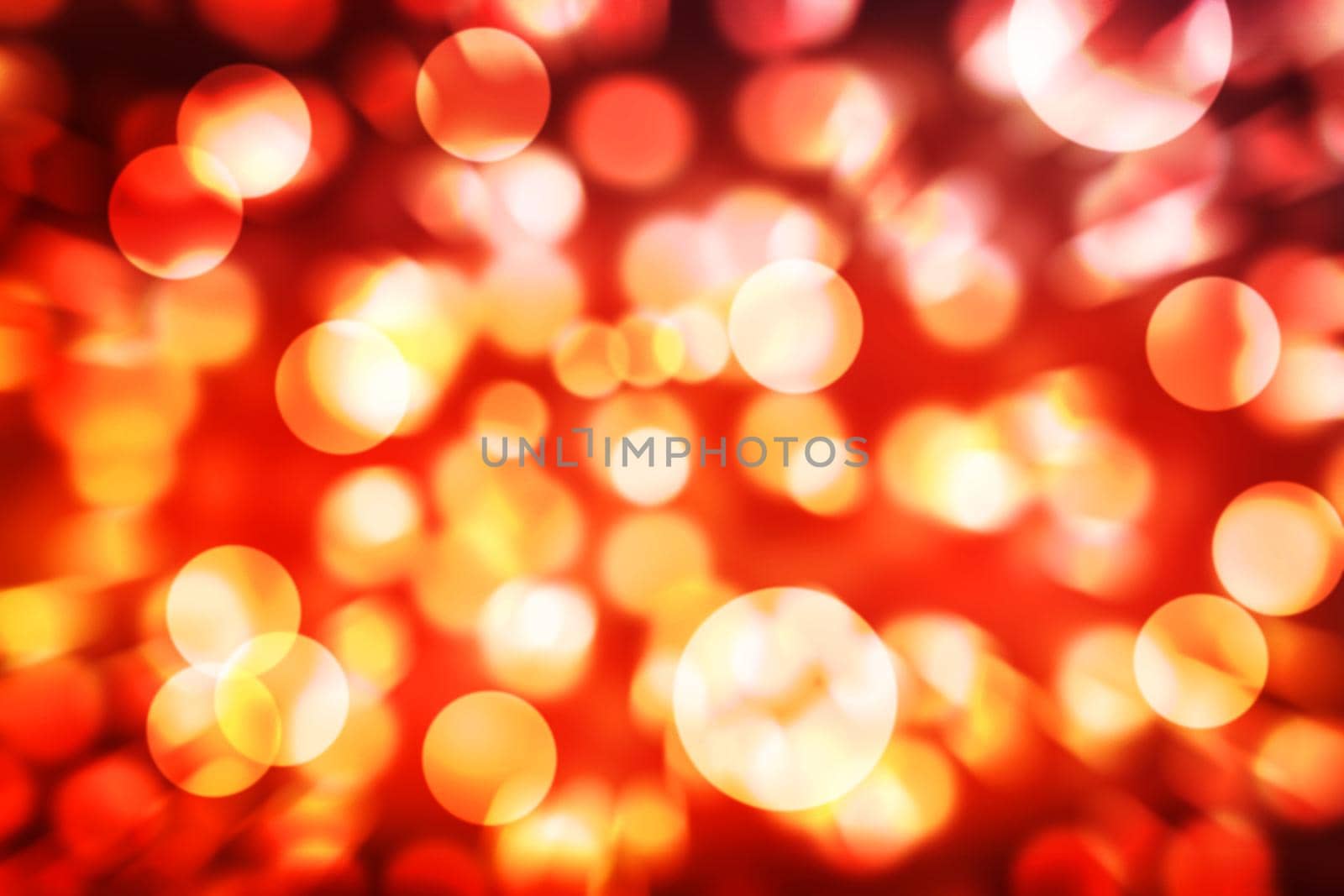 Abstract Bokeh red-fire light background texture. by jayzynism