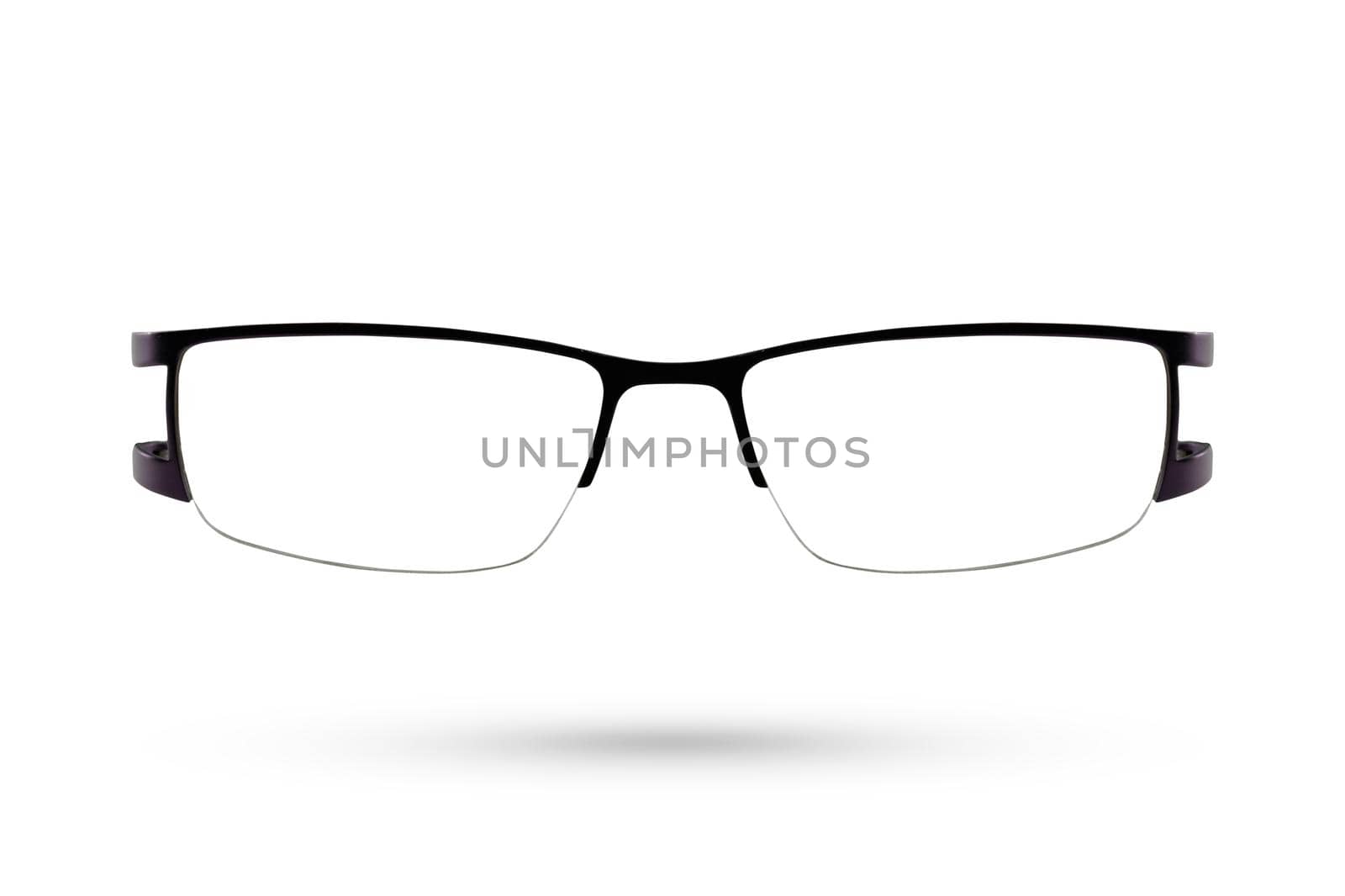 Classic Fashion eyeglasses style isolated on white background. by jayzynism