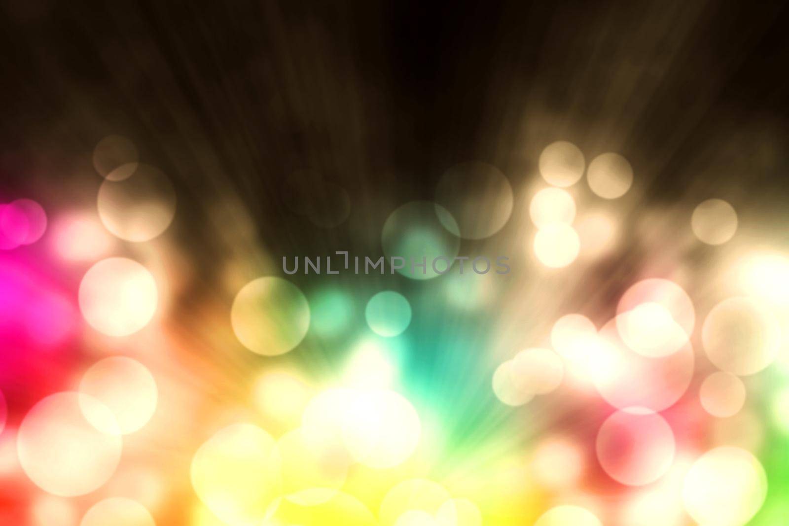 Abstract Bokeh rainbow light flare background texture. by jayzynism