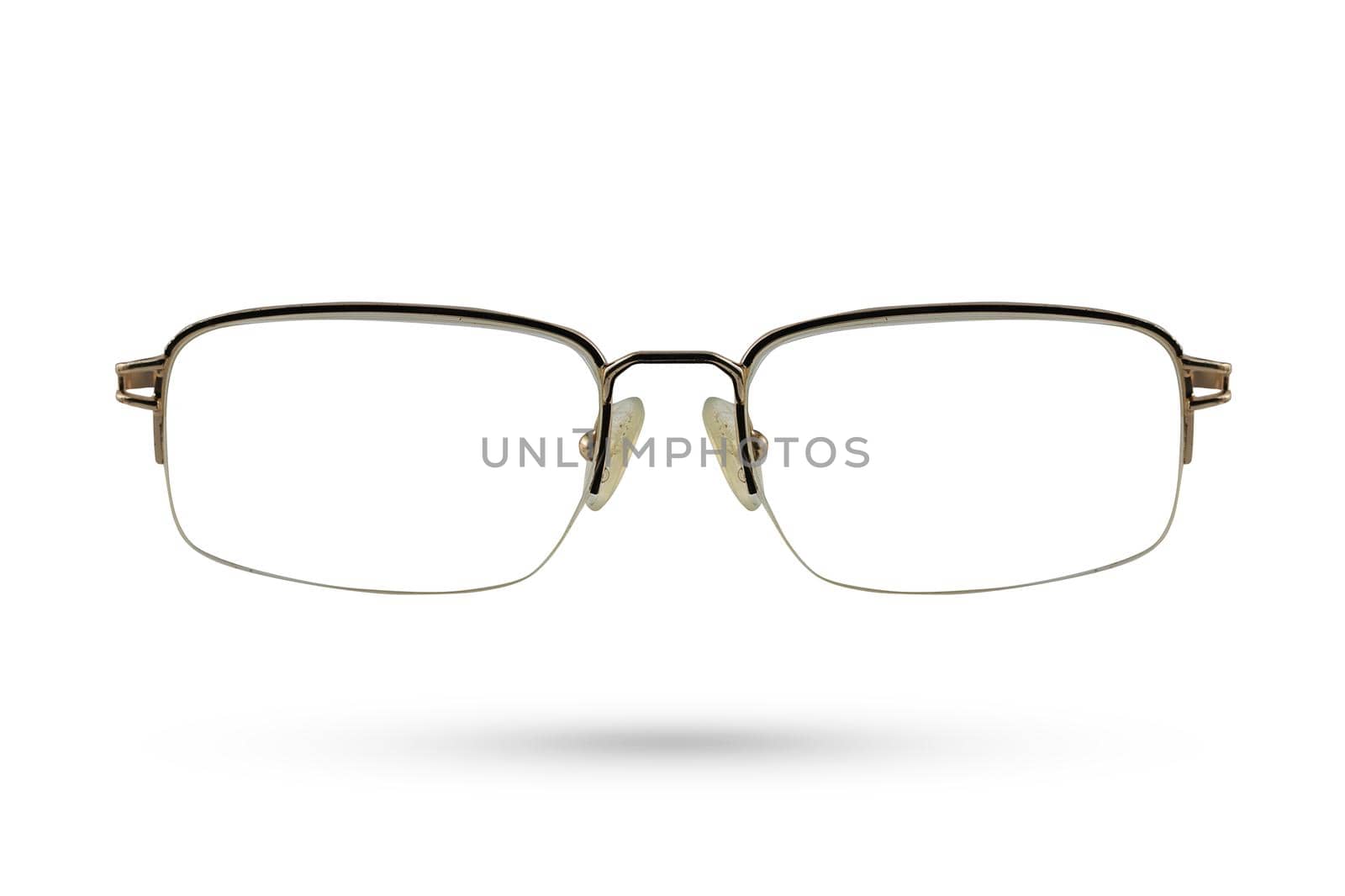 Classic Fashion eyeglasses style isolated on white background.