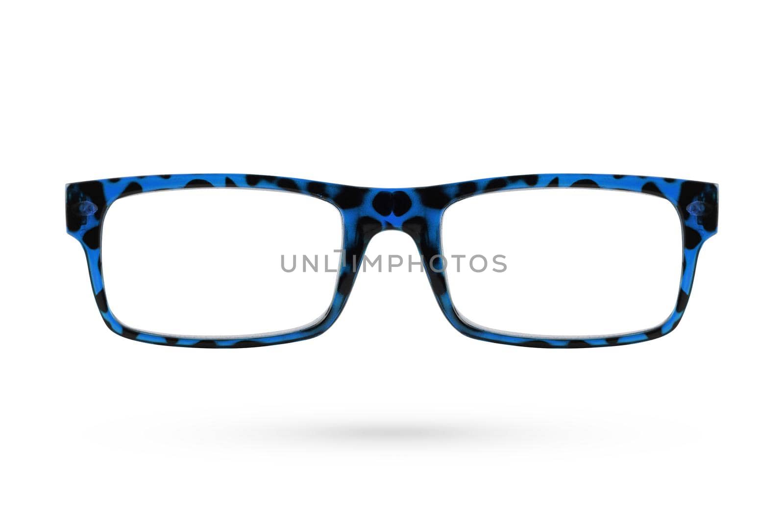 Fashion glasses style plastic-framed isolated on white background.